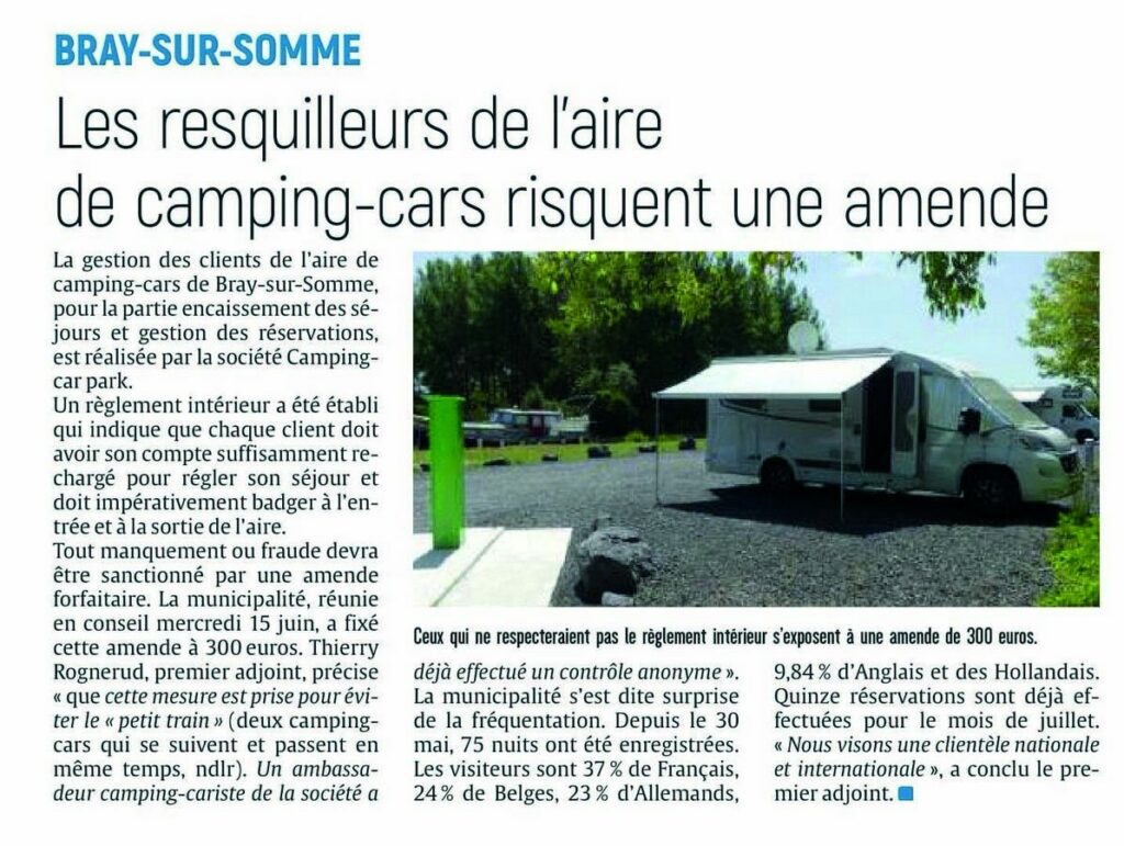 L'article publié dans le courrier Picard explique les raison de la décision des élus de Bray-sur-Somme