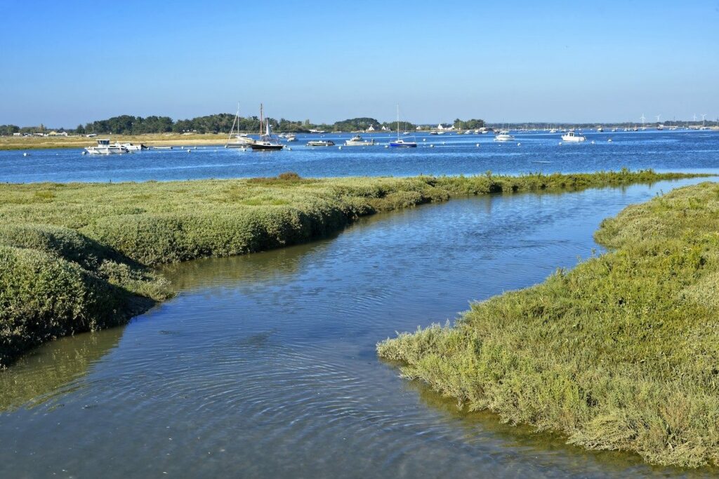Le bord de mer à Damgan dans le Morbihan.