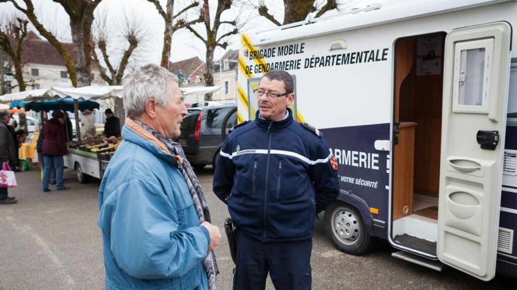 Le camping-car de la Gendarmerie a posé ses roues récemment à la Roche-Posay en plein coeur du marché.