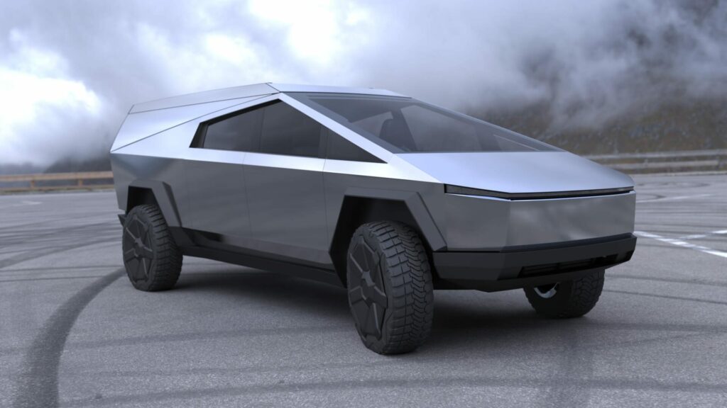 Le Cybertruck équipé de la cellule amovible Space Campers