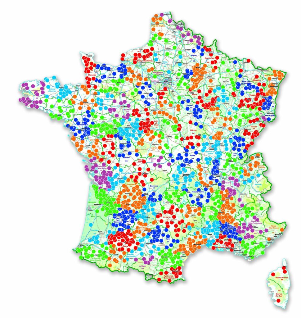 Localisation des partenaires du Guide France Passion 2020