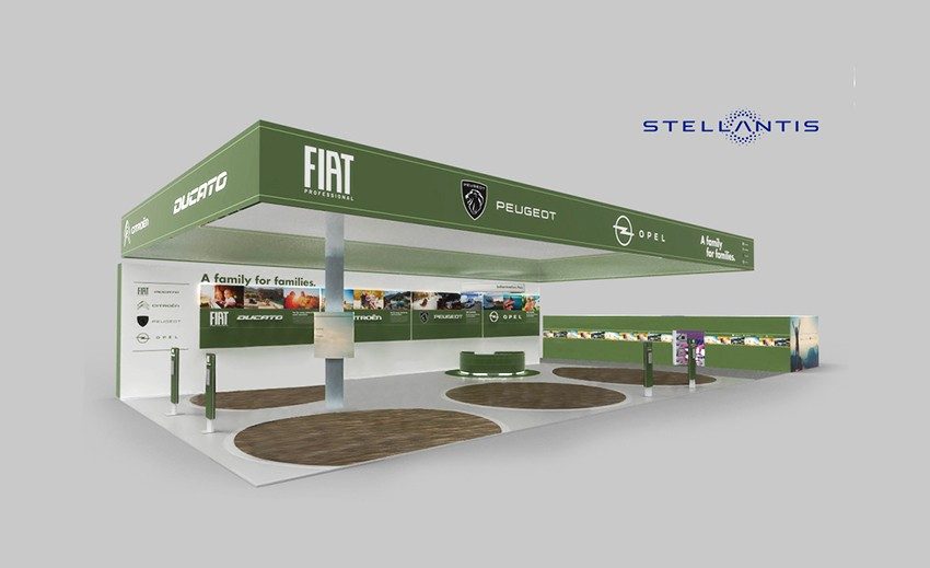 Projet du stand Stellantis au Caravan Salon de Düsseldorf 2022