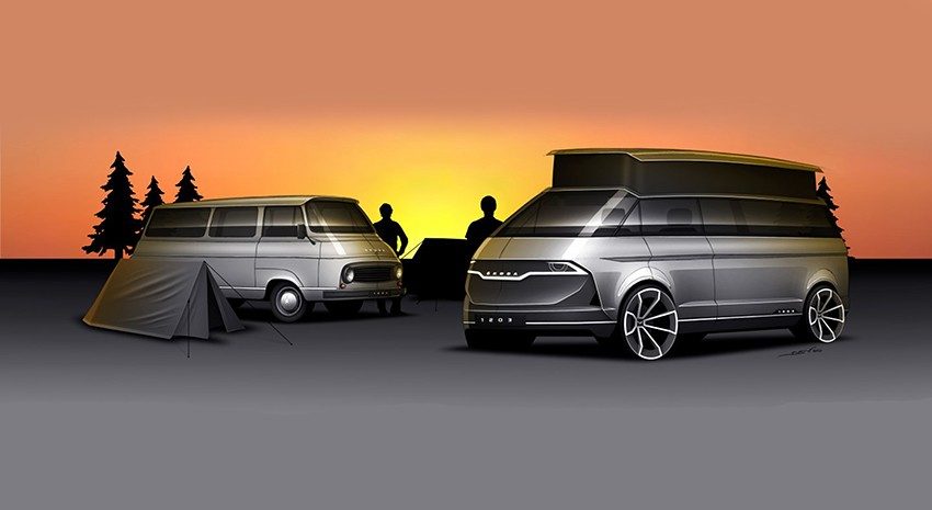 Retour vers le futur pour Skoda avec ce concept-van imaginé par le designer Daniel Hajek