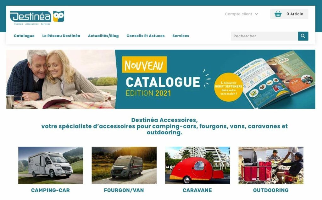 Site Destinéa de vente d'accessoires en ligne