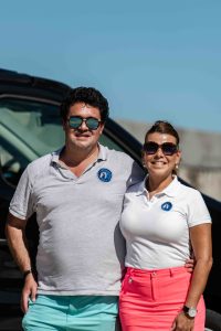 Guillaume Grelet et sa compagne.