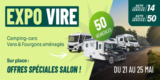 Auto Camping-car Service 14 et 50 à l’Hippodrome de Vire pour une expo-vente exceptionnelle du 21 au 25 mai 2026