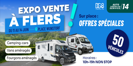 Exposition Camping-car à Flers du 11 au 14 juin 2026