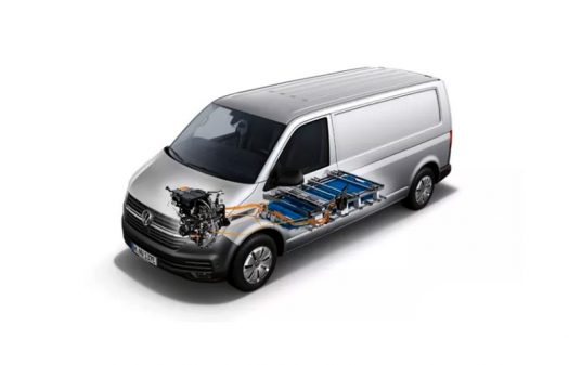 Implantation du moteur électrique et des batteries du VW T6.1 ABTe