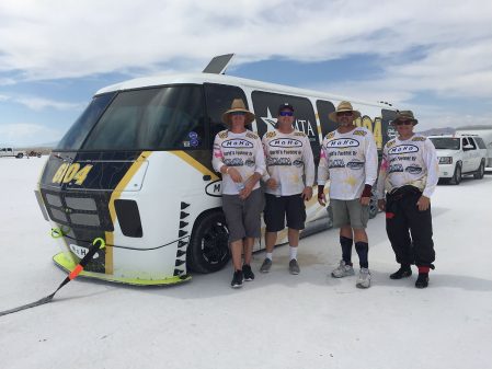 Palmer et son équipe lors de la "Speed Week" à Bonneville en 2016