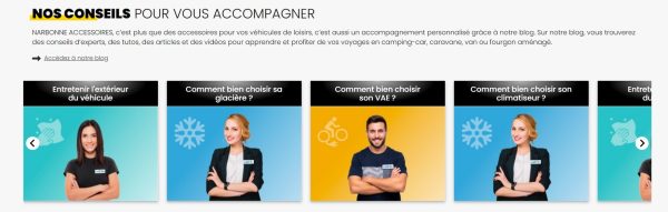 Plusieurs fenêtres permettent d'avoir tous les éléments en mains pour bien choisir ses accessoires.