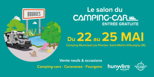 Salon du camping-car et de la caravane de Bourges du 22 au 25 Mai 2026.