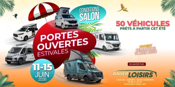 Portes Ouvertes chez Bader Loisirs du 11 au 15 juin 2026