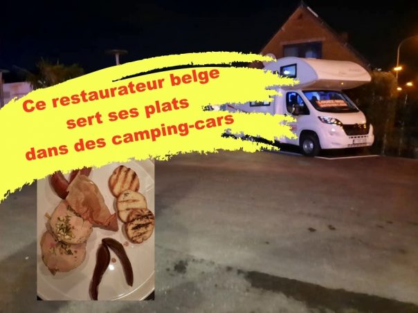 En Belgique, les tables du restaurant sont dans des camping-cars