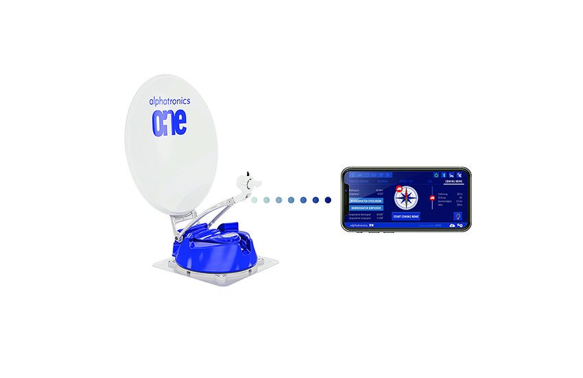 Antenne satellite Alphatronics ONE contrôlable par smartphone