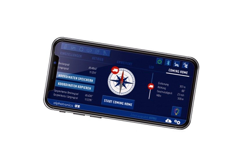 Application sur Smartphone pour contrôler l'antenne satellite Alphatronics ONE