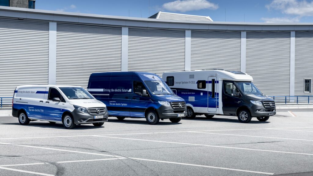 Après le eVito, Mercedes sortira le eSprinter et, peut-être un jour, le F-Cell fonctionnant à l'hydrogène.