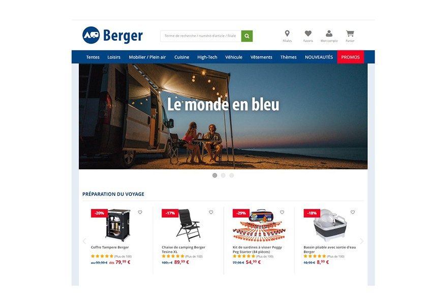 Berger Camping sur internet