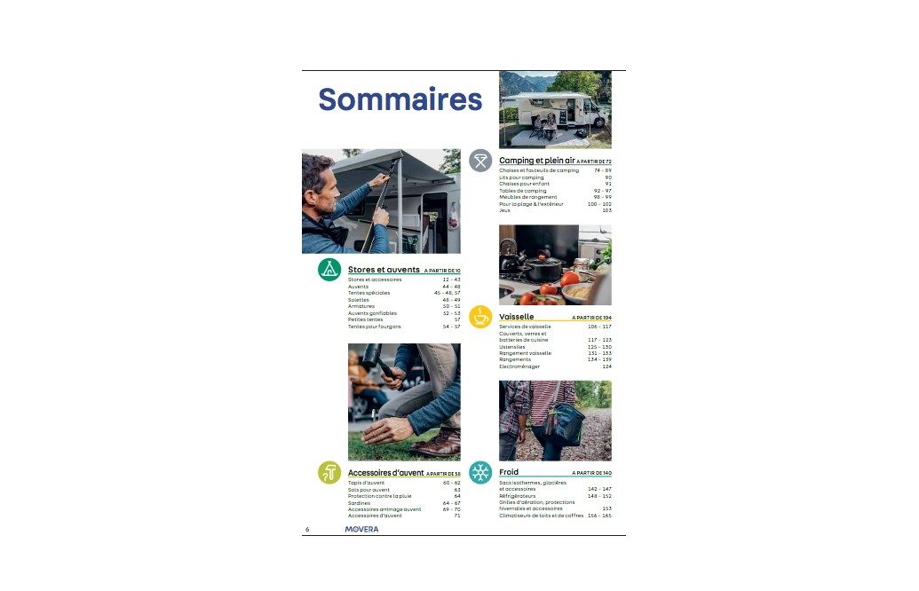 Catalogue d'accessoires Movera 2020