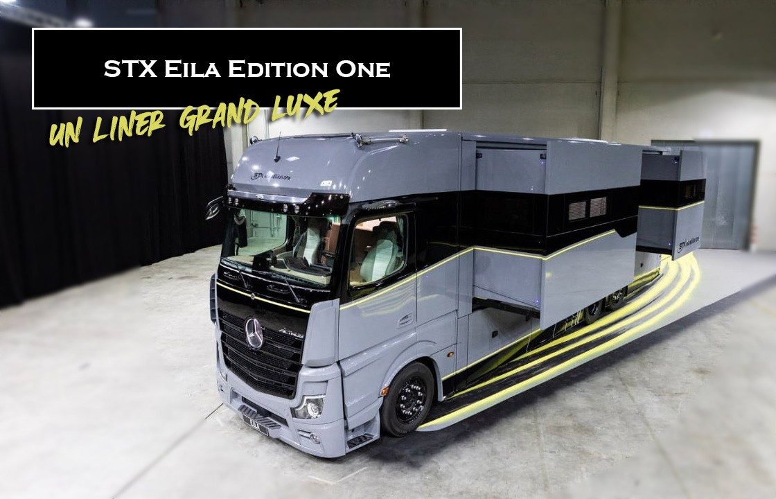 Ce monstre de 12 m de longueur use du superbe Mercedes Actros.