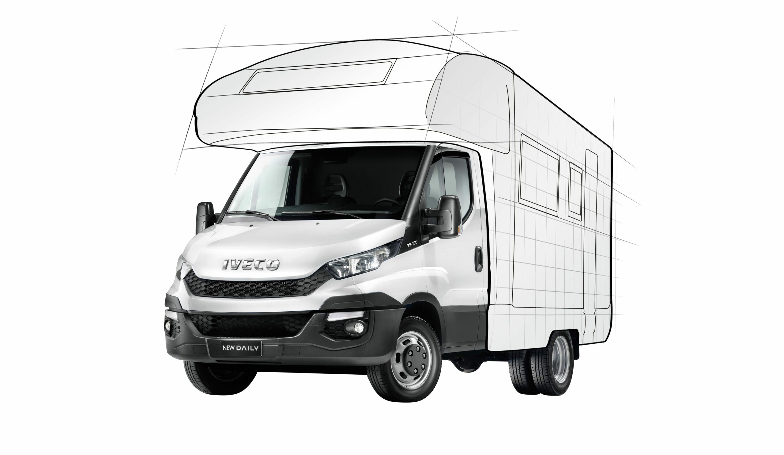Châssis Iveco Daily 3e génération avec cellule à capucine