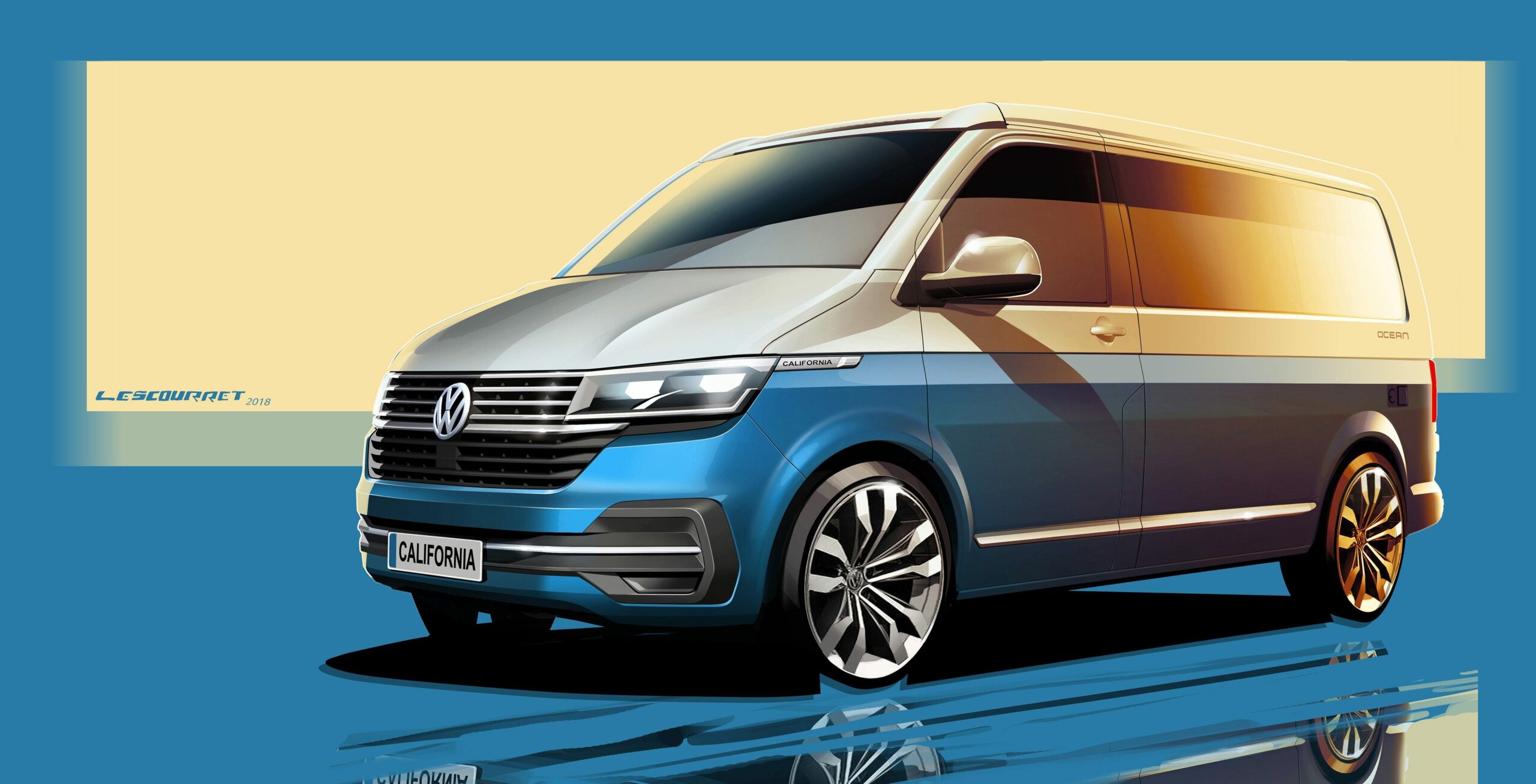 Esquisse du prochain VW T6 California version 6.1