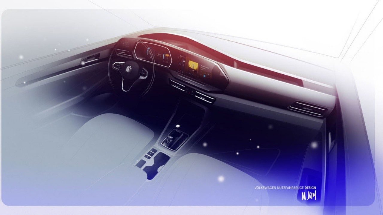 Esquisse du Volkswagen Caddy 5e génération
