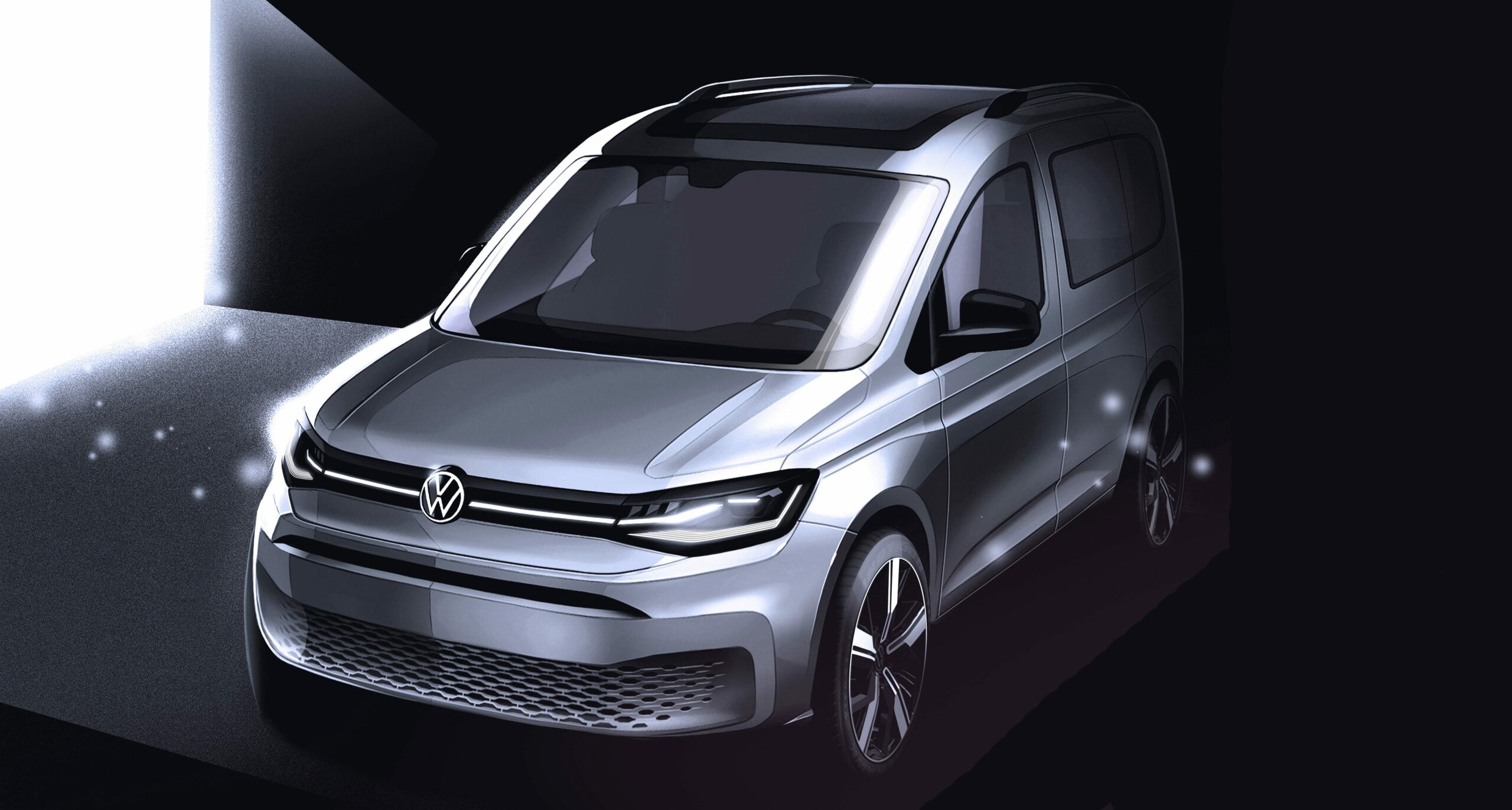 Esquisse du Volkswagen Caddy Cargo de 5e génération
