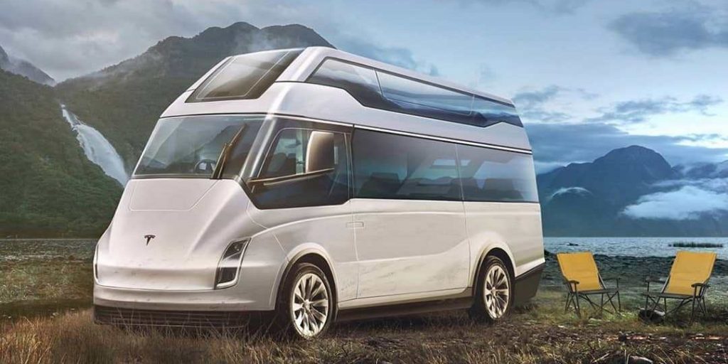 Etude de style Tesla Semi camping-car