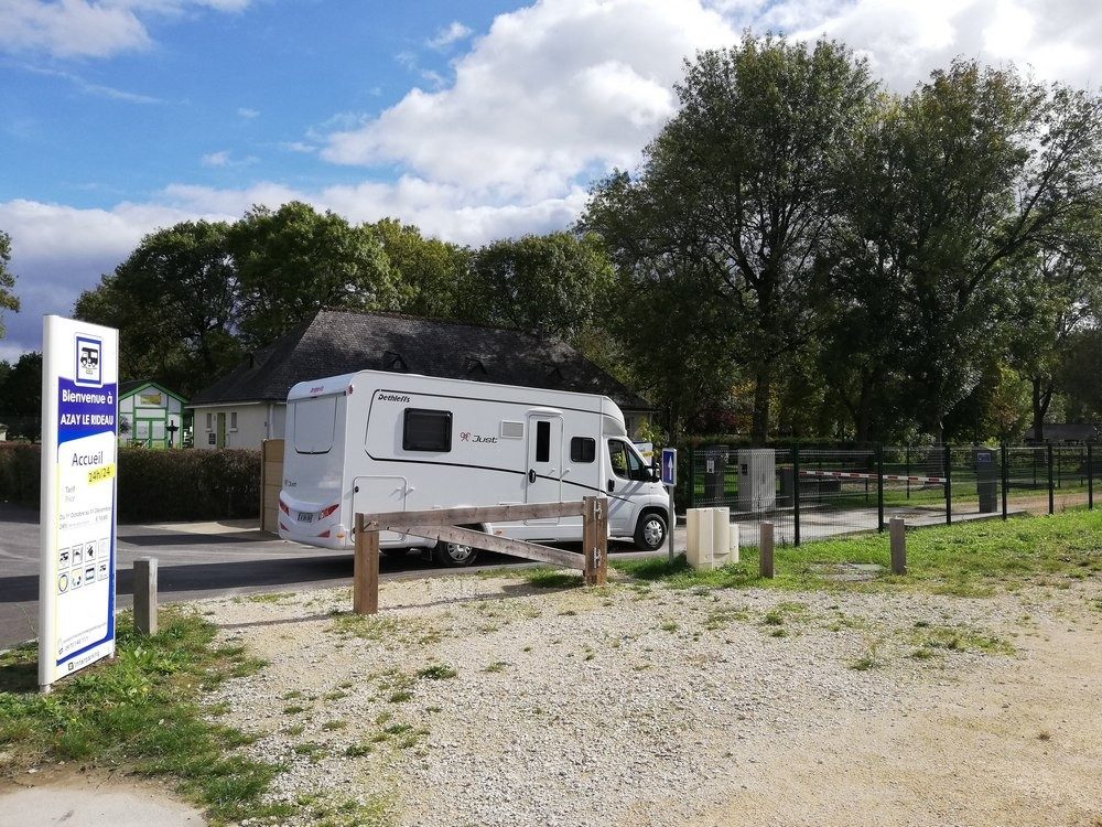 L'aire de camping-car d'Azay-le-Rideau