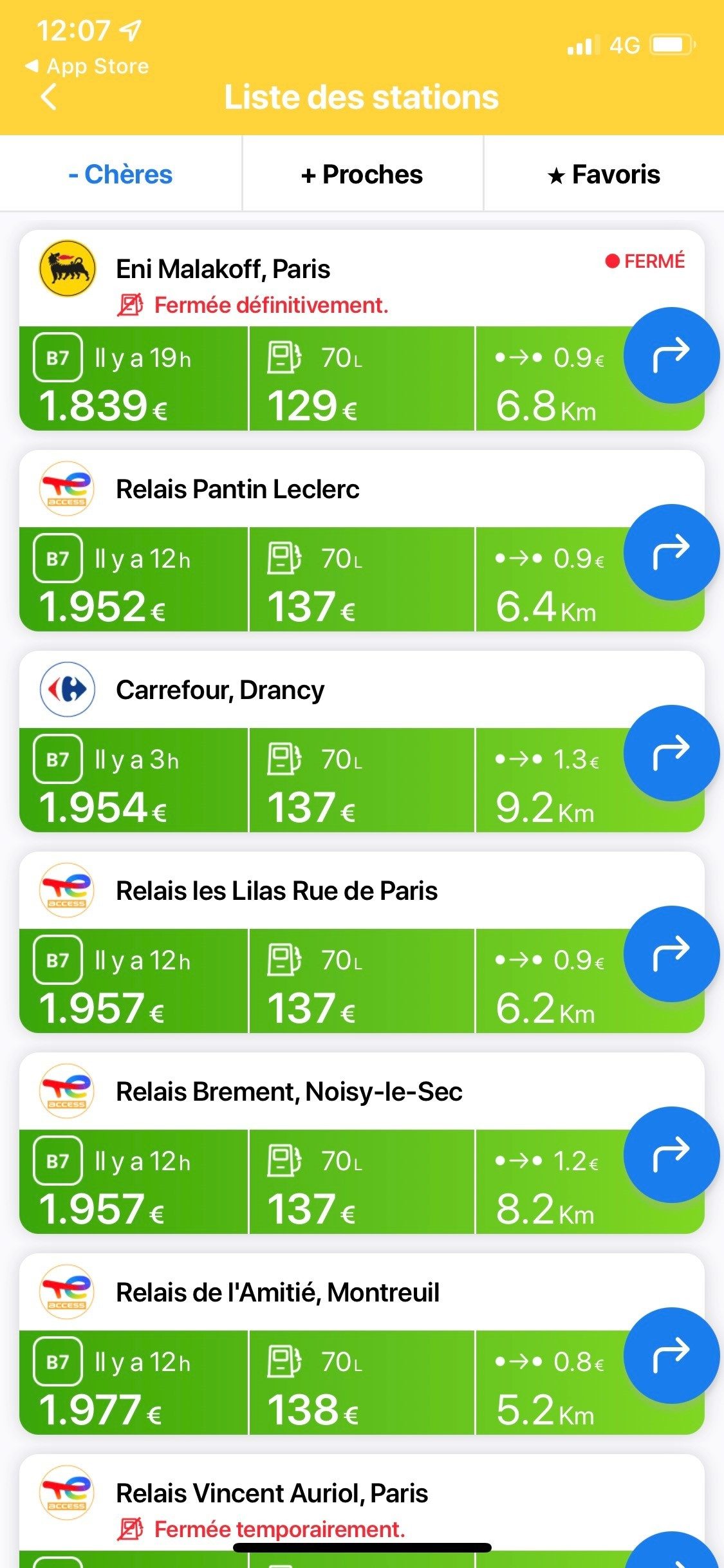 L'application Gasoil Now indique le prix que vous paierez selon le volume de votre réservoir.