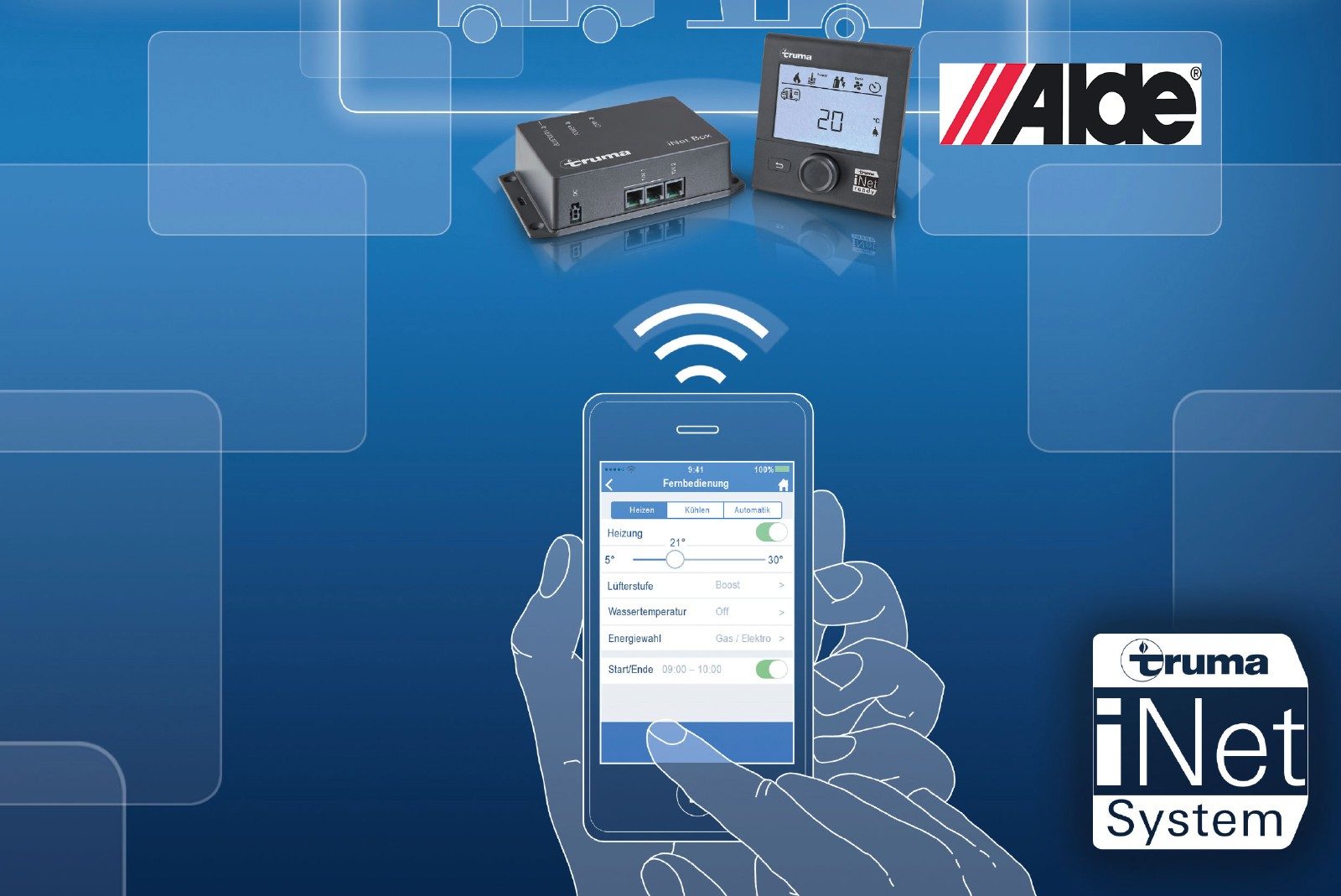 Le chauffage Alde pilotable par l’iNet System de Truma.