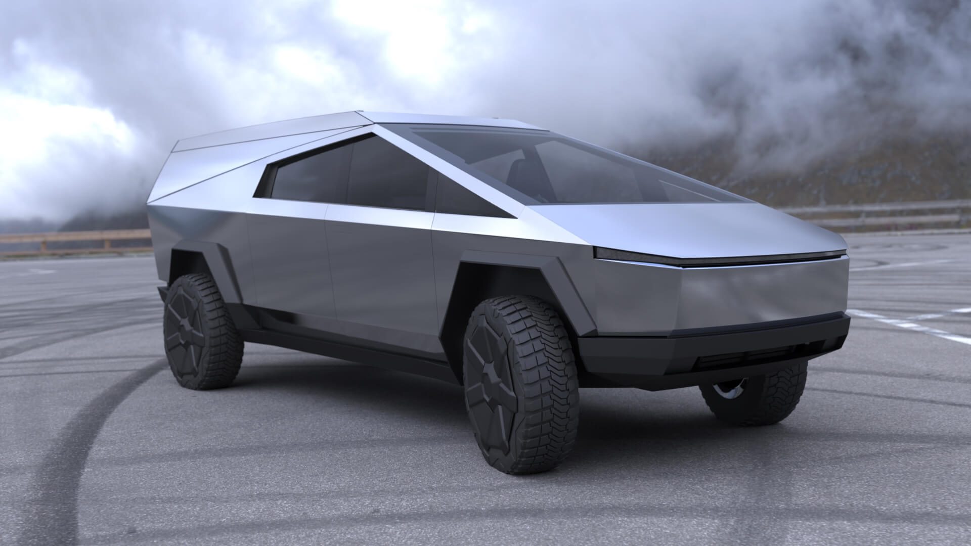 Le Cybertruck équipé de la cellule amovible Space Campers