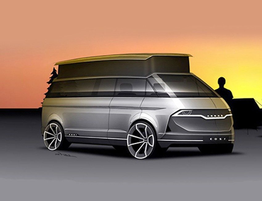 Le toit relevable est design.