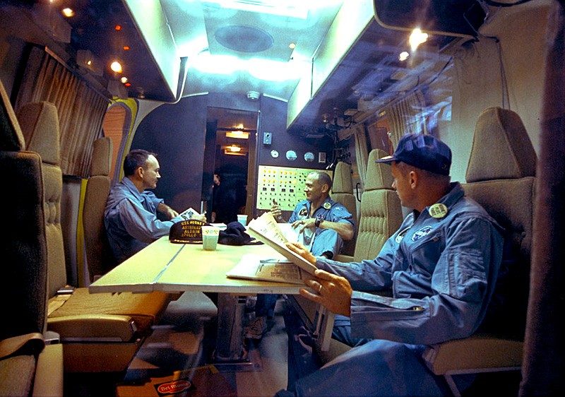 Les astronautes de l'Apollo 11 en quarantaine dans l'Airstream