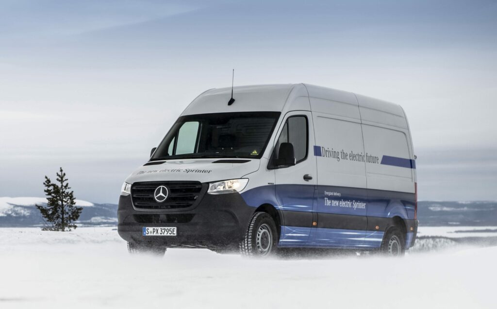 Mercedes Sprinter électrique en test grand froid