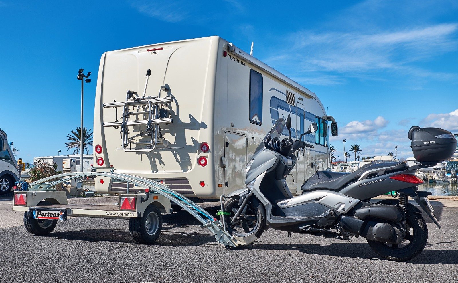 Remorque porte-scooter Big Jumbo de Porteos.