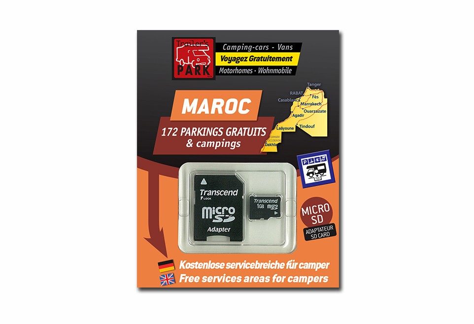 SD Card Trailer's Park pour aires de services au Maroc