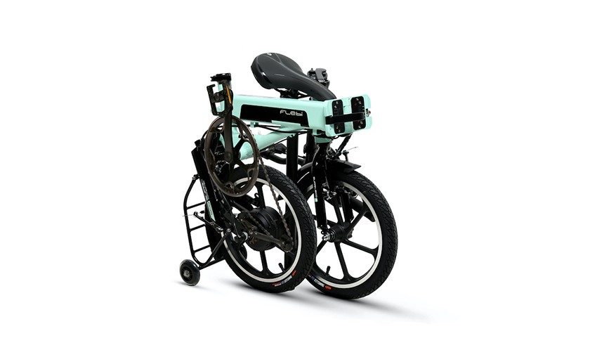 Vélo pliant à assistance électrique Flebi Supra Eco Celeste Bianchi