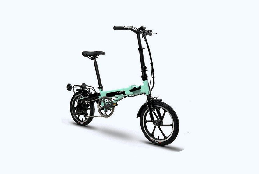 Vélo pliant à assistance électrique Flebi Supra Eco Celeste Bianchi