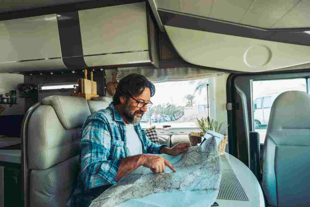 La carte en camping-car.