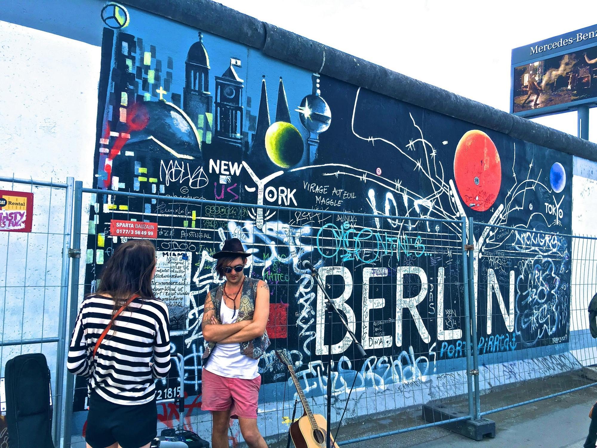 Le mur de Berlin.