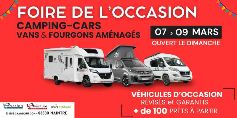 Foire de l'occasion camping-cars, vans et fourgons aménagés du 7 au 9 mars 2025