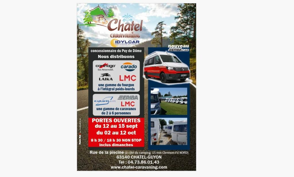 Portes Ouvertes chez Chatel Caravaning du 12 au 15 septembre 2025