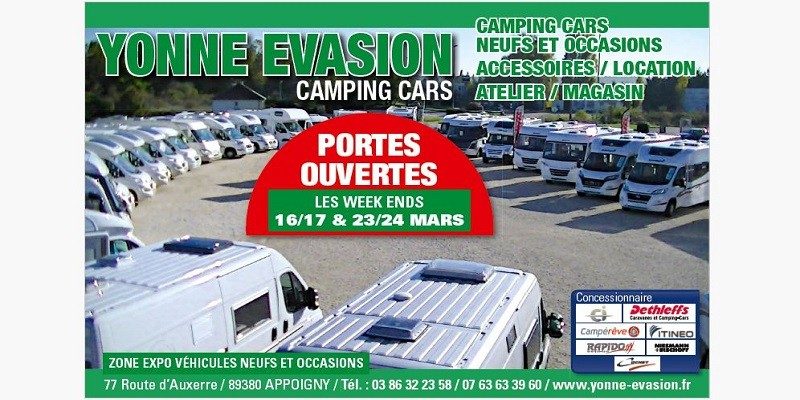 Portes Ouvertes chez Yonne Evasion les 16/17 mars et 23/24 mars 2024