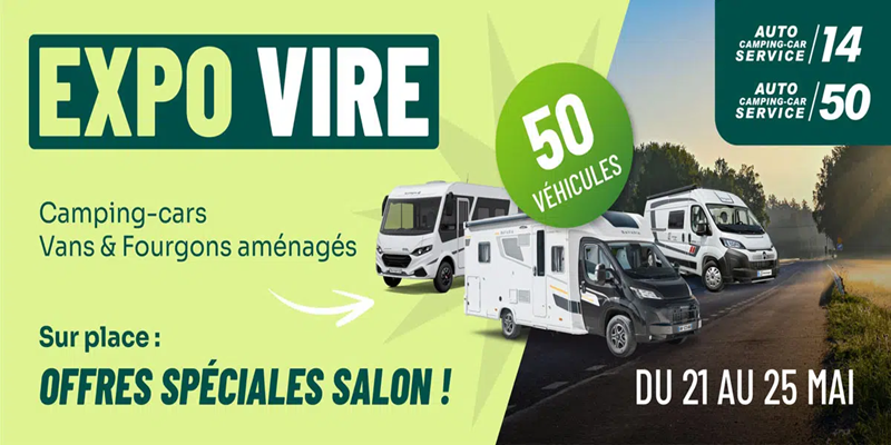 Auto Camping-car Service 14 et 50 à l’Hippodrome de Vire pour une expo-vente exceptionnelle du 21 au 25 mai 2026