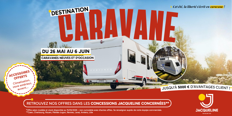 Destination Caravane chez Jacqueline Camping-Car du 26 mai au 6 juin 2026