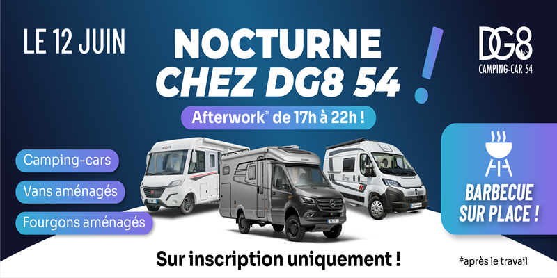 Nocturne le 12 juin 2026 chez DG8 Camping-car 54