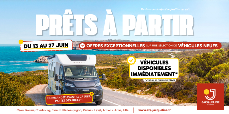 Prêts à Partir dans les concessions Jacqueline du 13 au 27 juin 2026