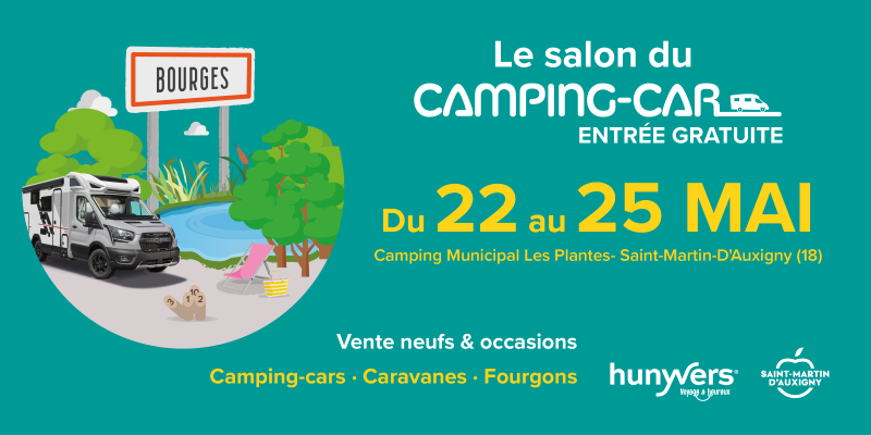 Salon du camping-car et de la caravane de Bourges du 22 au 25 Mai 2026.