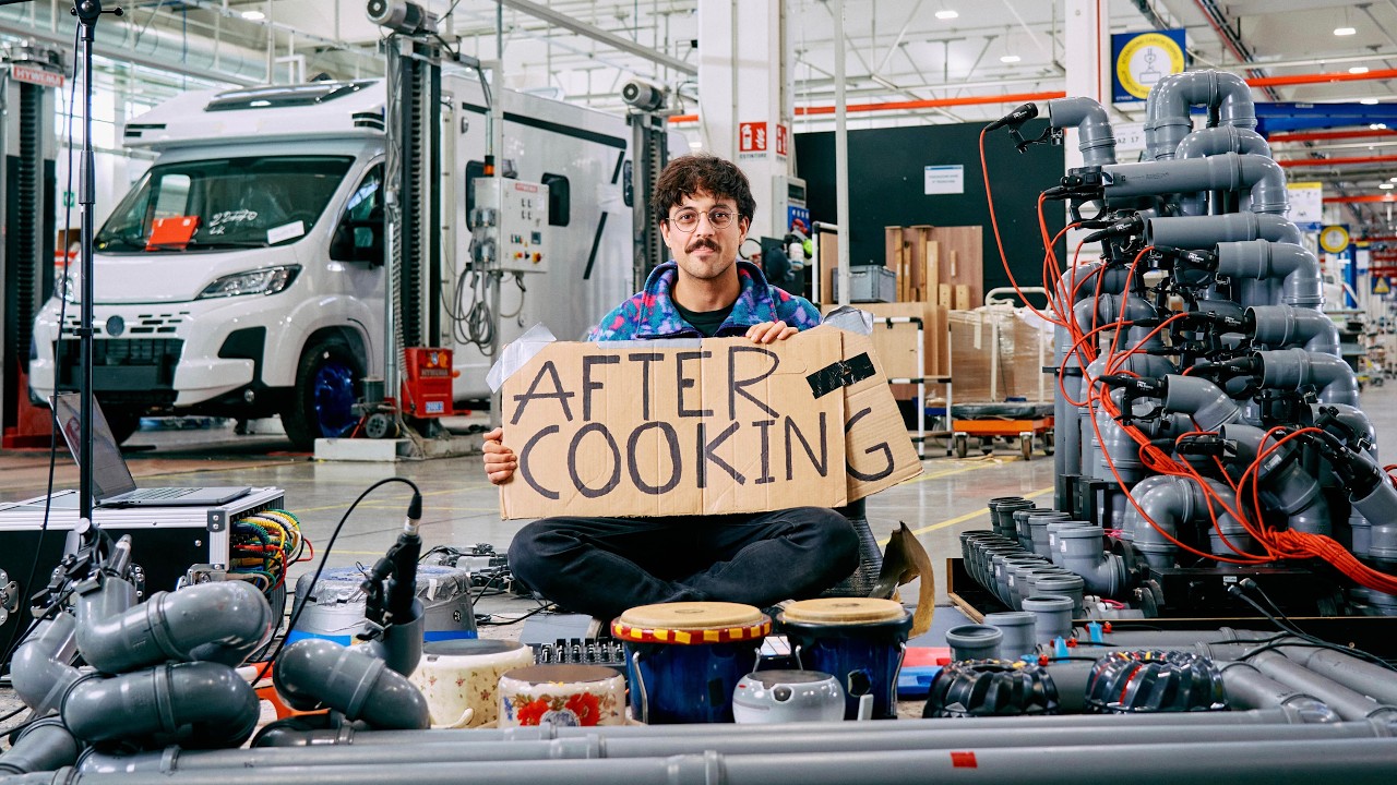 Une usine de camping-car pour enregistrer de la musique